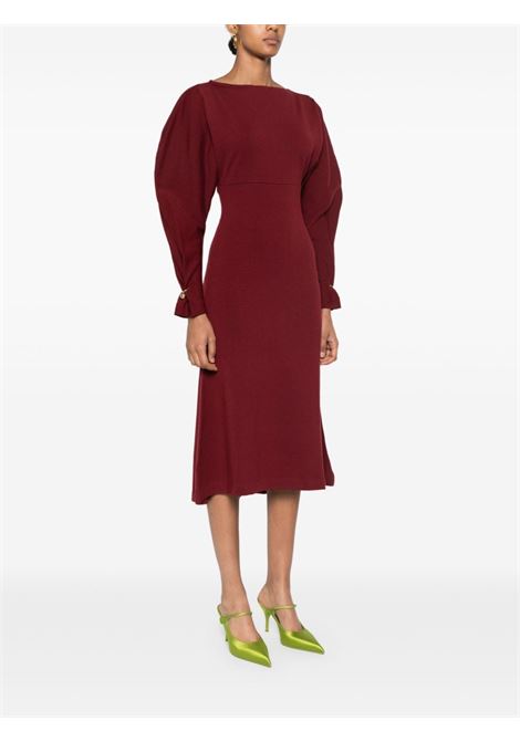 Burgundy fine-knit midi dress Philosophy di Lorenzo Serafini - women PHILOSOPHY DI LORENZO SERAFINI | 048657040142